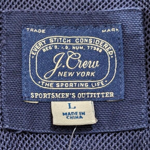 NWT J. Crew Topsail Hooded Cotton Nautical jacket in Colorblock Men's Size L - Picture 9 of 11